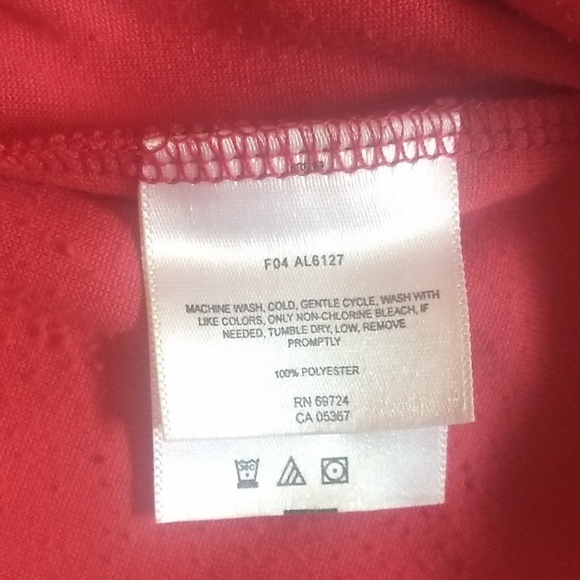 Columbia  LS pullover sz Large red EUC *D - Picture 3 of 5